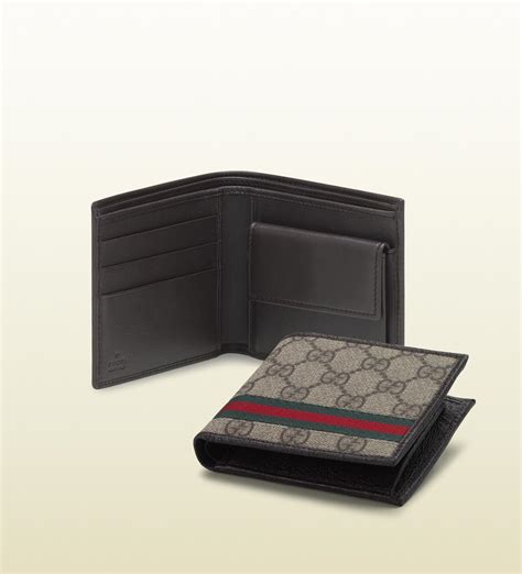 do any gucci mens wallets have coin compartmenrd|gucci card wallet men's.